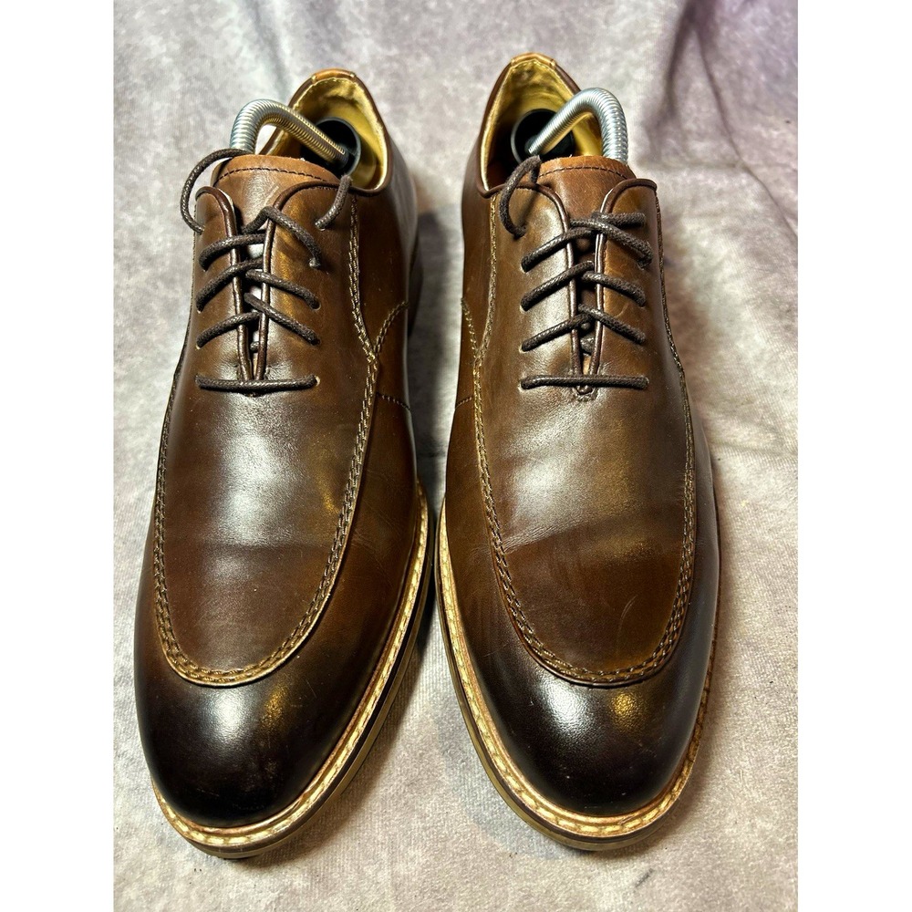 Vintage Foundry Co Men's Size 10 Brown Leather Moc Toe Lace Up Dress Shoes